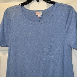 Lularoe blue solid Carly dress with pocket